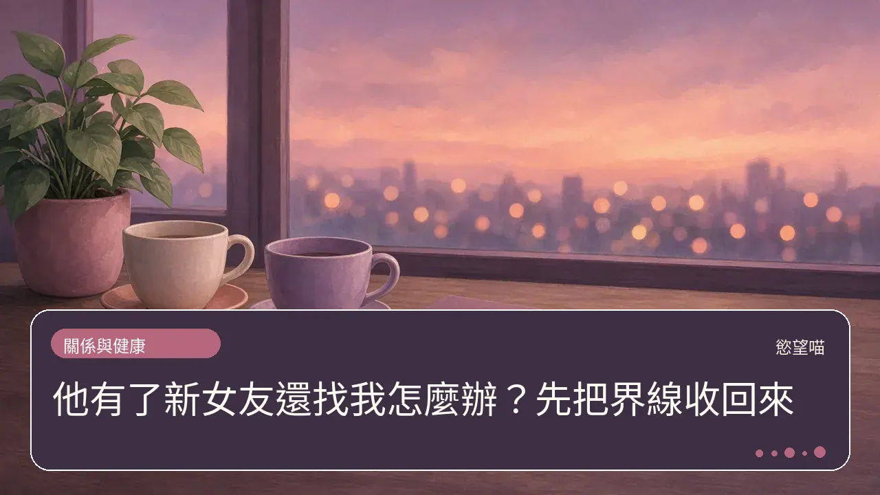 他有了新女友還找我怎麼辦？先把界線收回來主題插畫