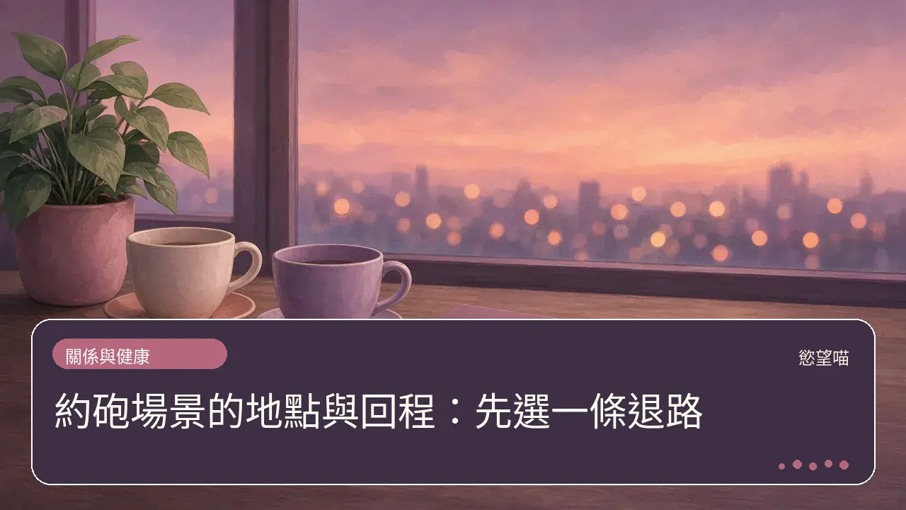 約砲場景的地點與回程：先選一條退路主題插畫
